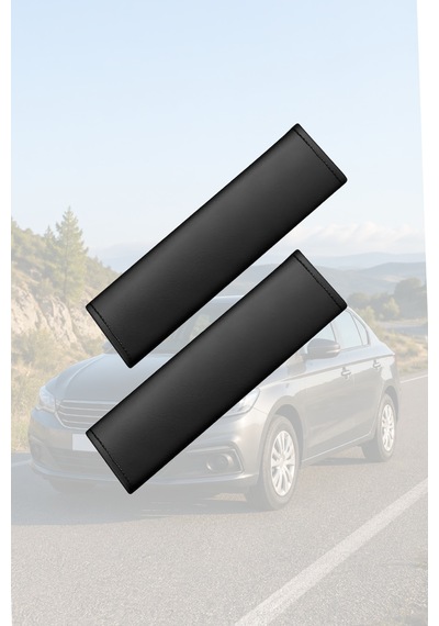 Suzuki Baleno Uyumlu Deri Kemer Koruyucu Siyah Deri Yastık Set Lüks