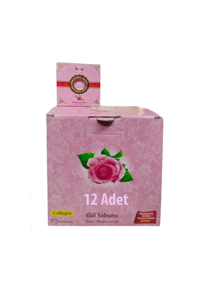 Ahu Natural Collagen Gül Sabunu 12 x 150 G