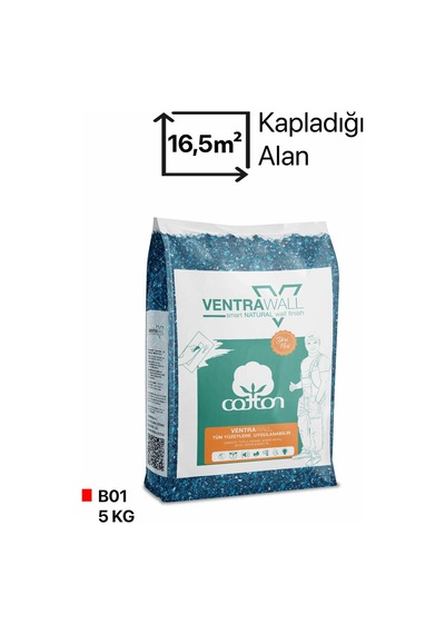 Ventrawall - Mavi Pamuk Boya Ve Pamuk Sıva - Wb01 - 5 Kg