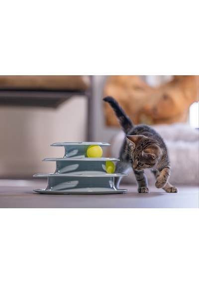 Hnrlıshp Beeztees Yavru Kedi Oyuncağı, 3 Katlı, 25x25x13cm