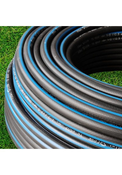 Termo Kauçuklu Bahçe Hortumu 30 Metre Dayanıklı 3 Katlı Sağlam Su Sulama Yıkama Hortum 12.5 Mm 1/2"