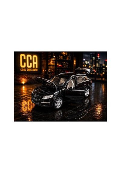 1:32 Ölçek Audi Q7 Jip Diecast Model Araba Siyah Audi Q7 Jip Model Araba