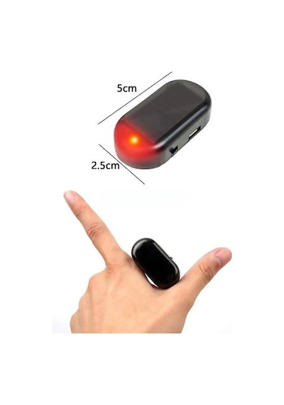 Arabam İçin Araç İçi Solar Şarjlı Yapışkanlı Caydırıcı Yalancı Mini Alarm Işığı