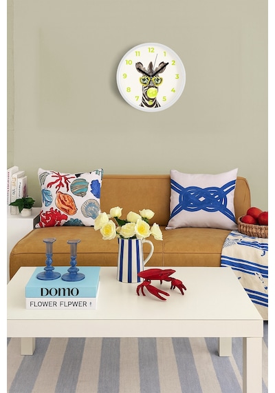 Zebra Tasarım Modern Duvar Saati - 30cm - Önü Camlı Beyaz Kasa - Sessiz Mekanizma Beyaz