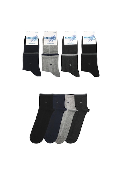 Kardeşler Çorap Erkek Yarım Konç Çok Renkli Pamuklu Çorap 4'lü Paket Çok Renkli - 274360914 Çok Renkli