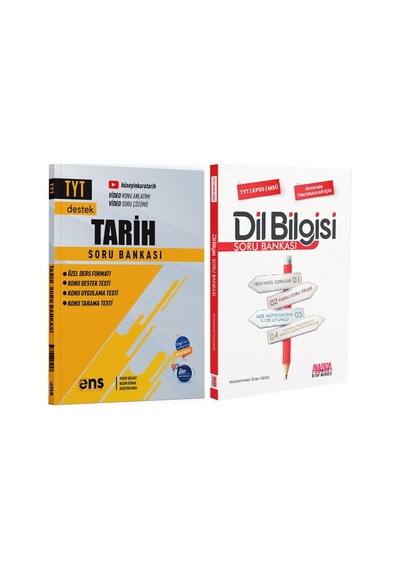 Ens Yayıncılık Tyt Tarih Ve Akm Dil Bilgisi Soru Bankası Seti 2 Kitap