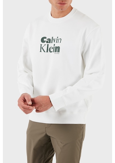 Calvin Klein Erkek Sweat Lv04ld242g Yaf Beyaz Beyaz
