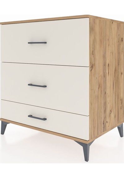 Kronos Şifonyer 3 Çekmeceli 88x59x96 Çam-aytaşı Atlas Çam