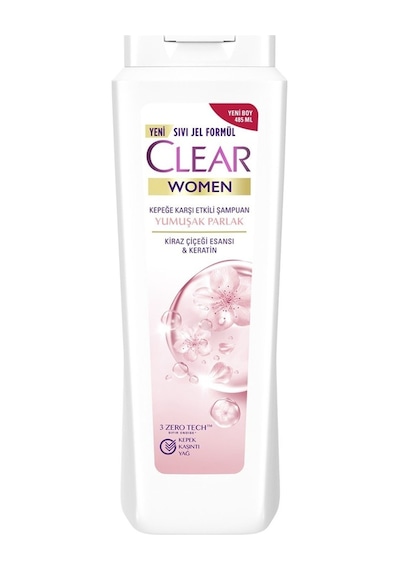 Clear Women Kepeğe Karşı Yumuşak ve Parlak Saçlar Şampuan 485 ML