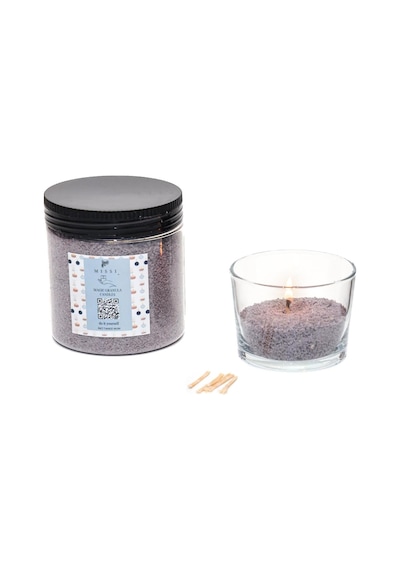 Oud Vanilya Kokulu Yaratıcı İnci Tozu Mum 30 Adet Fitil İle Birlikte -250 Gr Çok Renkli