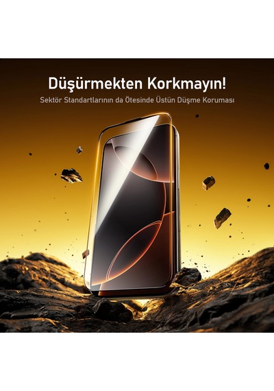 Aohi The Future Apple Uyumlu   iPhone 17 Air Pro Ekran Koruyucu, Tam Kaplayan Kırılmaz Temperli Camlı Koruma