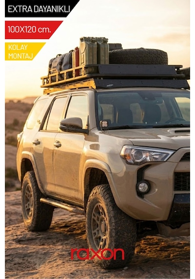 Universal Off Road Pnd Serisi Tavan Üstü Sepet 100x120cm. Dayanıklı Yük Taşıma Sistemi