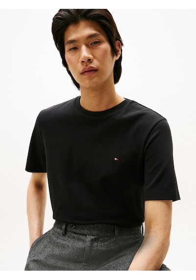 Tommy Hilfiger Lıght Interlock Tee Erkek Siyah T-shirt - Mw0mw37508 Siyah