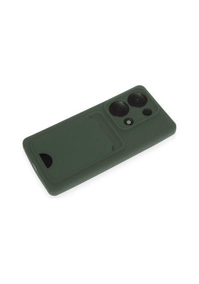 Xiaomi Redmi Note 13 Pro 4g Kılıf Kelvin Kartvizitli Silikon - Koyu Yeşil 0.2M-Çok Renkli