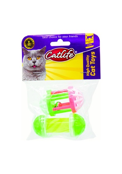 202471 Catlife Plastik Zilli Top Kedi Oyuncağı 2li