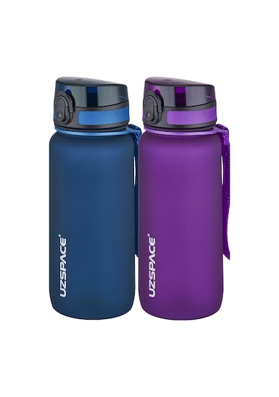 Uzspace 2'li Tritan Matara Seti 650 Ml 14 Farklı Renk Seçeneği Fiftyfifty -3037seta Lacivert - Mor