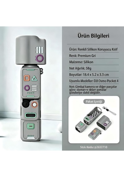 Djı Osmo Pocket 4 İle Uyumlu Silikon Koruyucu Kılıf