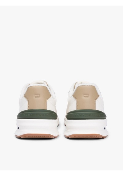 Tommy Hilfiger Fm0fm05721 Retro Runner Mix Leather Erkek Günlük Ayakkabı Beyaz