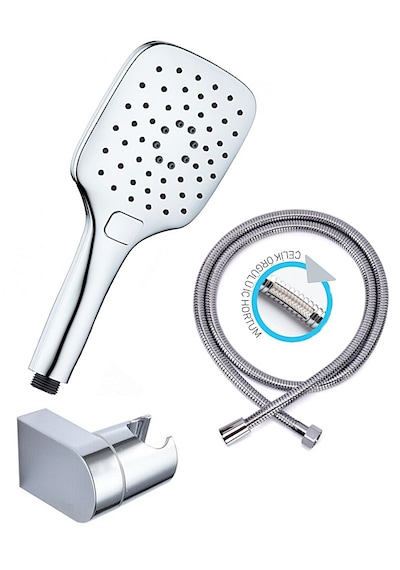Yapıtaşı Yt284 Yıldız Butonlu Banyo Duş Seti 3fonksiyonlu Krom