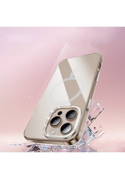 Apple Uyumlu iPhone 16 Pro Kılıf Kamera Standlı Ve Magsafe Özellikli Slim Estop Kapak Şeffaf