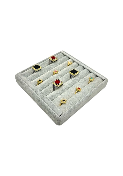 Yüzük Küpe Koldüğmesi Takı Standı Gri Anfora 15 X 15 Cm