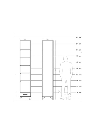 Hyperion Dolap 6 Raflı Tek Çekmeceli 44x44x243 Çam-çam Çam Hyperion Dolap 6 Raflı Tek Çekmeceli 44x44x243 Çam-çam Çam