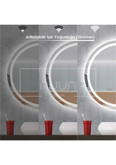 Nuun Dekor 90 Cm Dokunmatik Ledli Ayna Dimmer