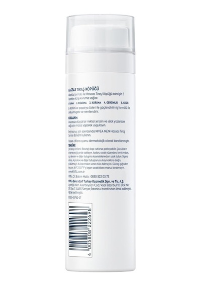 Men Erkek Hassas Tıraş Köpüğü 200 Ml, Hassas Ciltlere Özel Hızlı Koruma, Karşıtı, Alkolsüz Formül