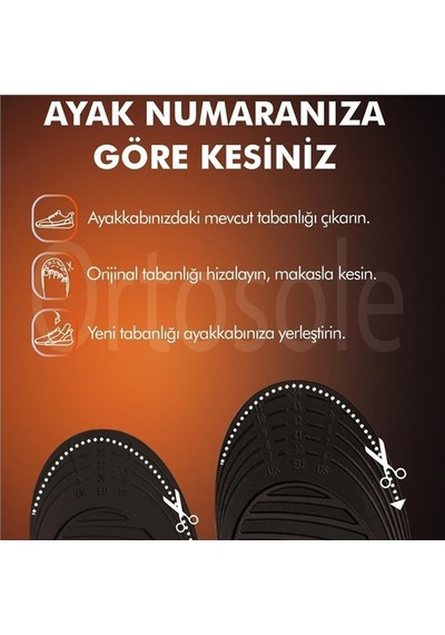 Ortosole Yumuşak Jel Destekli İş Ayakkabıları Ve Botlar İçin Kadın Tabanlık 201-mw Standart