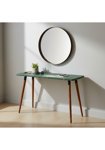 Mobenta Basic Entry: Modern Masif Dresuar, Antre Konsolu - 110x35 Ye Yeşil