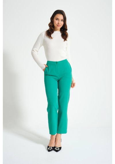 Mizalle Double Basic Yeşil Pantolon Yeşil