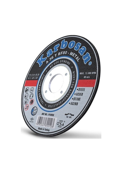 Karbosan 115 x 1.0 x 22 İnce Kesme Disk (25 ADET)