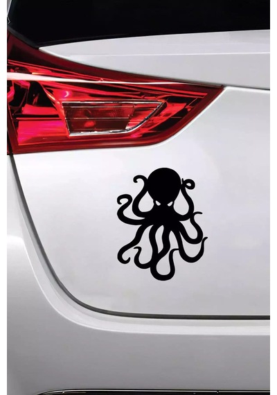 Sinirli Ahtapot Sticker Oto Motor Laptop Duvar Folyo Sticker 50 X 60 Cm