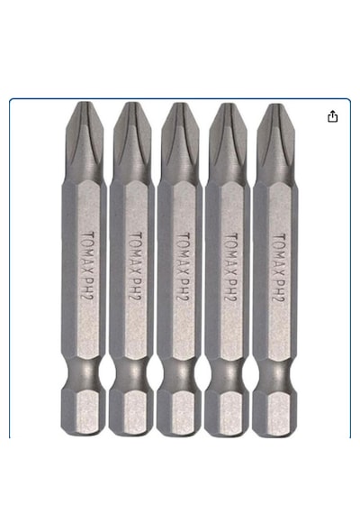 5 Adet - Ph2 Boy 50 Mm Bits Uç- Şarjlı Elektrikli Matkap Vidalama Aparatı