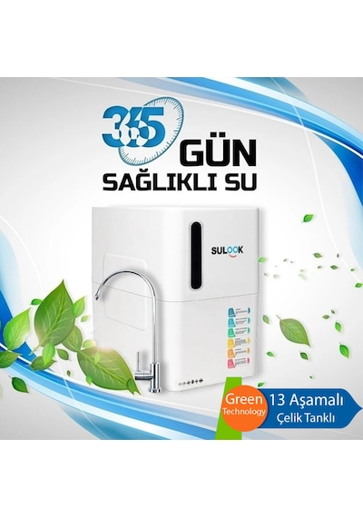 Su Arıtma Cihazı 13 Aşamalı 80 Gpd Membranlı Mineral Ve Detoks Filtreli Çelik Tanklı