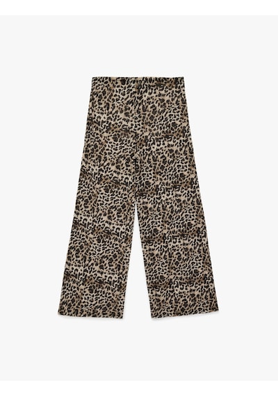 Koton Bol Paça Leopar Desenli Tül Plaj Pantolonu Kahverengi Desenli 6sak60002mk Kahverengi