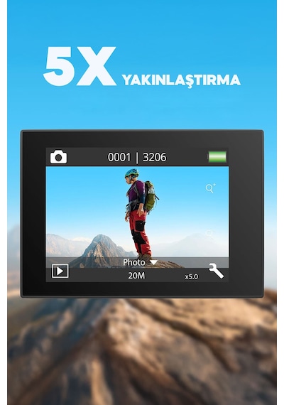 Akaso EK7000 Pro 4K Wi-Fi Aksiyon Kamera ve Süper Aksesuar Seti (Akaso Türkiye 2 Yıl Garantili)