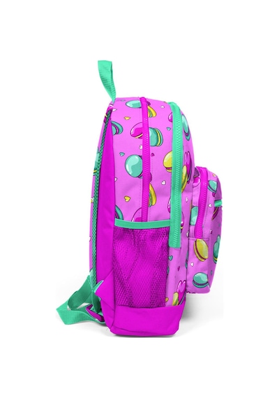 Coral High Kids Açık Pembe Makaron Desenli Dört Bölmeli Okul Sırt Çantası