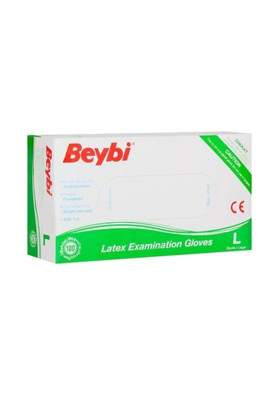Ayrex Lateks Pudralı Tek Kullanımlık Eldiven -l- 100 Adet