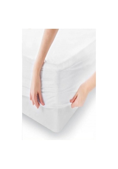 Bebesi Çift Kişilik Fitted Alez 220x200+30 Cm Sıvı Geçirmez Micro Kumaş Beyaz