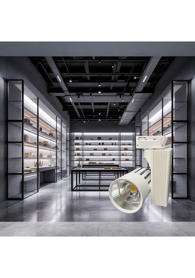 Ledli Ray Spot Beyaz Kasa 40 Watt Sıcak Beyaz 4000 K
