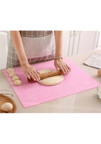 Ers Büyük Boy Silikon Hamur Açma Matı 50x40 Cm Hamur Açma Matı Ölçekli Çok Renkli