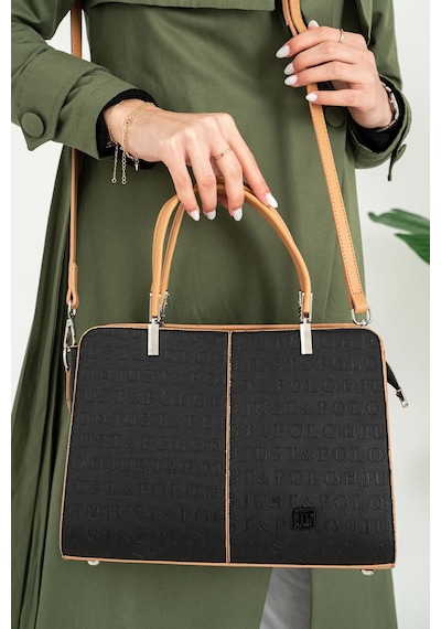 Just Polo Kadın Yeni Sezon El Ve Omuz Çantası 234079mh Siyah Taba Yeni
