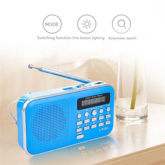 Ultratekno L-938 Şarjlı Taşınabilir Fm Radyo Dijital Ekranlı Usb/tf/sd/aux Destekli Bl-5c Bataryalı Cep Radyosu