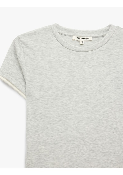 Koton Regular Fit Bisiklet Yaka Modal Karışımlı Kısa Kollu Tişört Kar Melanj 7wal10182ık Gri Melanj Koton Regular Fit Bisiklet Yaka Modal Karışımlı Kısa Kollu Tişört Kar Melanj 7wal10182ık Gri Melanj