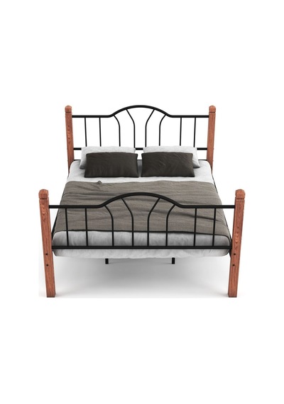Argimo Pasifik Çift Kişilik Ferforje Metal Karyola 150 x 200 Siyah