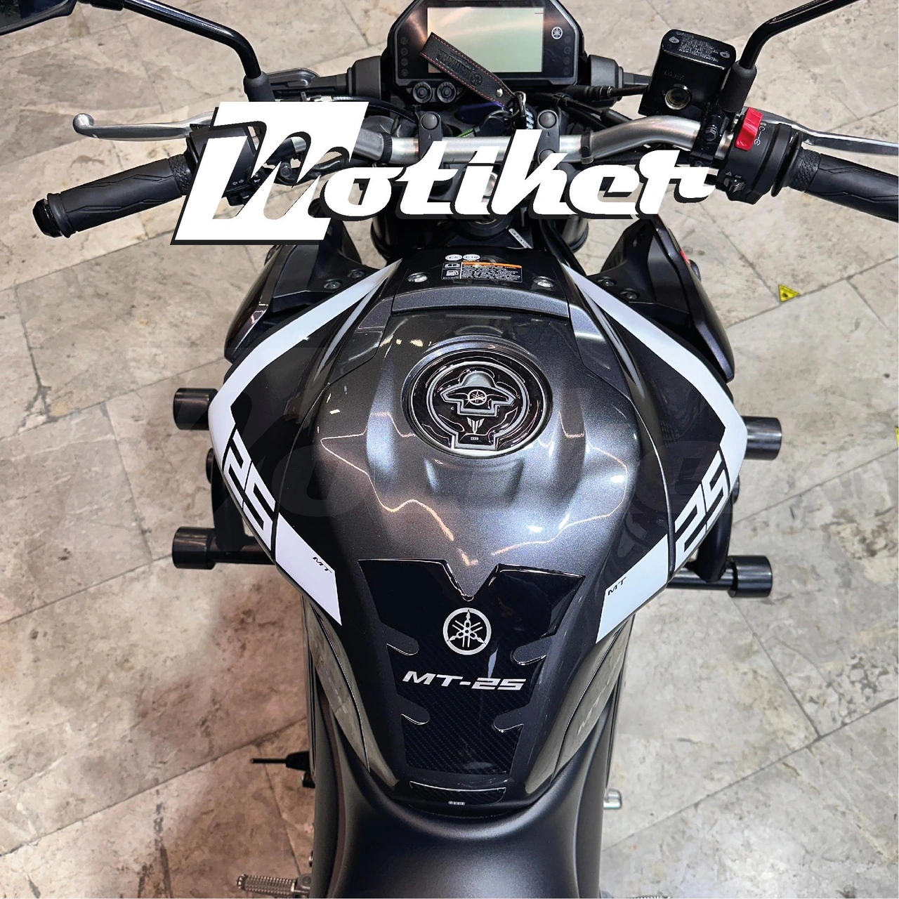Yamaha Mt-25 2024 Depo Üstü Sticker Etiket Modeli Beyaz Renk