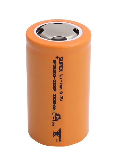 Supex Sp26500-3200f 3.7v 3200mah Li-ion Düz Kafa Pil