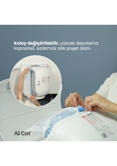 AI Cat Akıllı Kedi Tuvaleti - Otomatik Temizlenen Kapalı Kedi Kum Kabı (Poşet Hediyeli ve Elekli Paspas) AI Cat Akıllı Kedi Tuvaleti - Otomatik Temizlenen Kapalı Kedi Kum Kabı (Poşet Hediyeli ve Elekli Paspas)