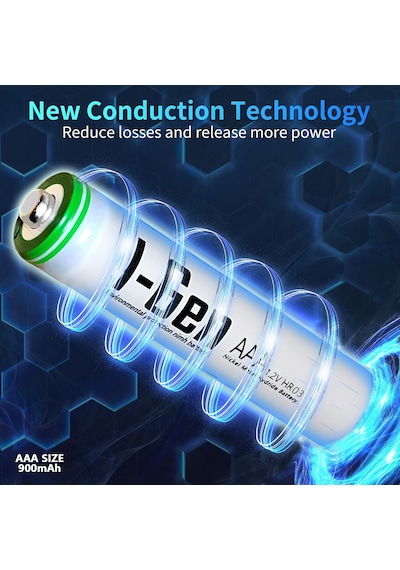 I-Gen B110 4 Adet AAA 650 Mah Şarj Edilebilir İnce Kalem Pil 1.2V Ni-MH Şarjlı Pil